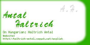 antal haltrich business card